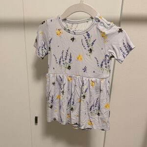 Elan Lavender and Yellow Floral Kids Tee